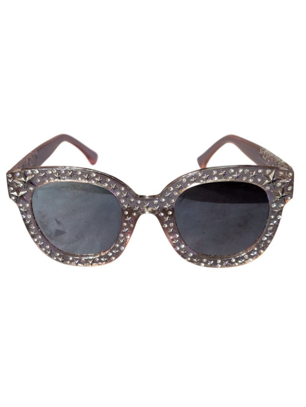 Crystal-Embellished Star Design Womens Sunglasses